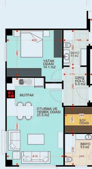 ERENKÖY SAHİLDE KORU MANZARALI HARİKA KONUMDA 50m2 NET SIFIR