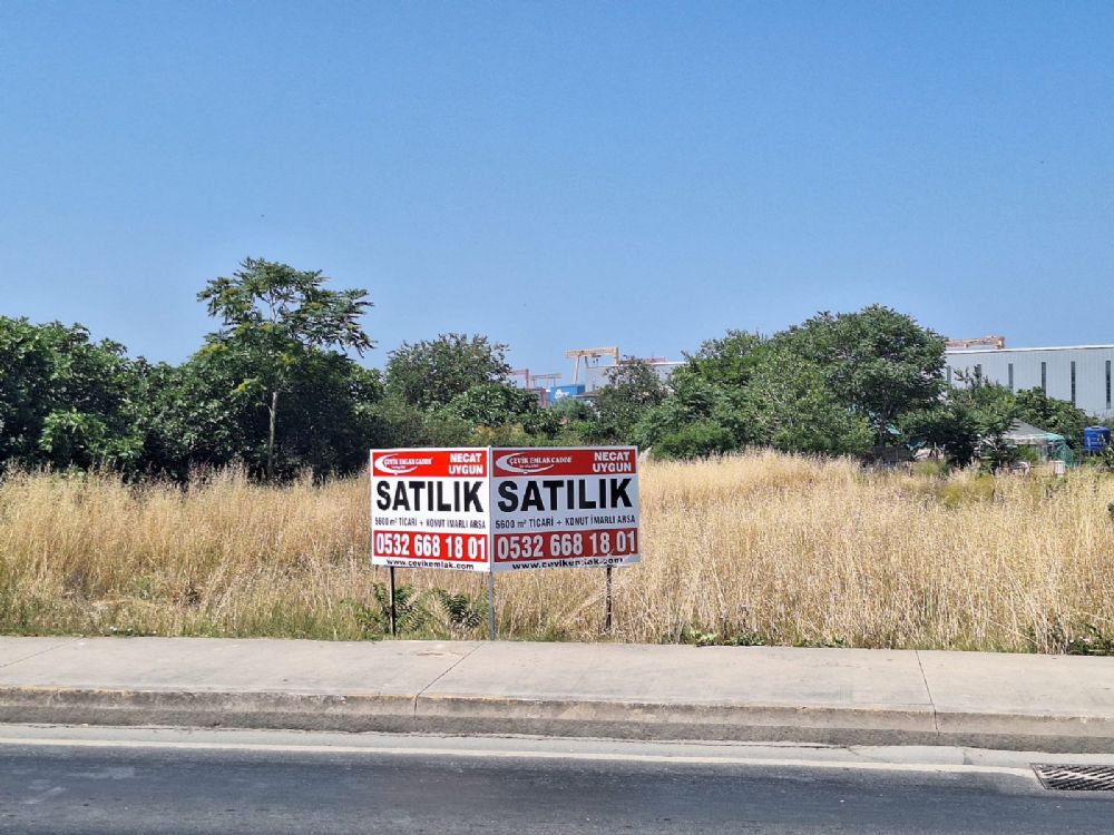 TUZLA MERKEZDE 5.606M2 SATILIK TİCARİ İMARLI ARSA ÇEVİK EMLAKTAN KONUT VE TİCARİ